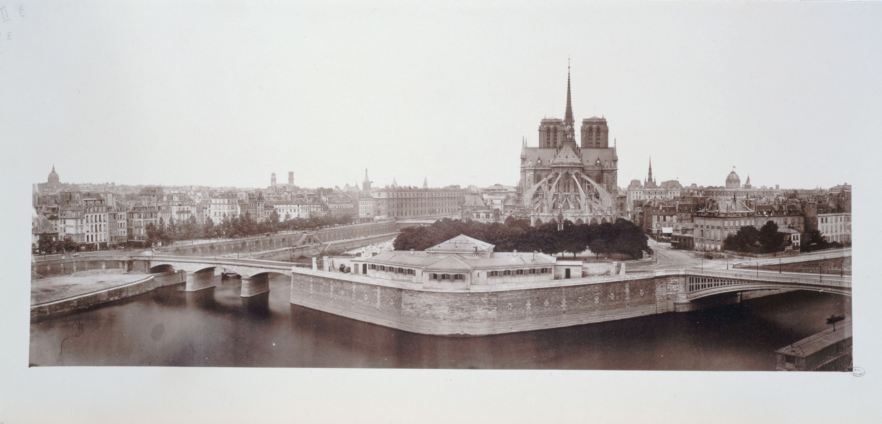 Anonyme, Panorama de la pointe Est de l'île de la Cité, 4ème arrondissement, Paris.