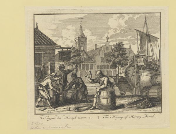 Adolf van der Laan, 't Kuypen der Haringh tonnen = The Hooping of Herring Barrils /