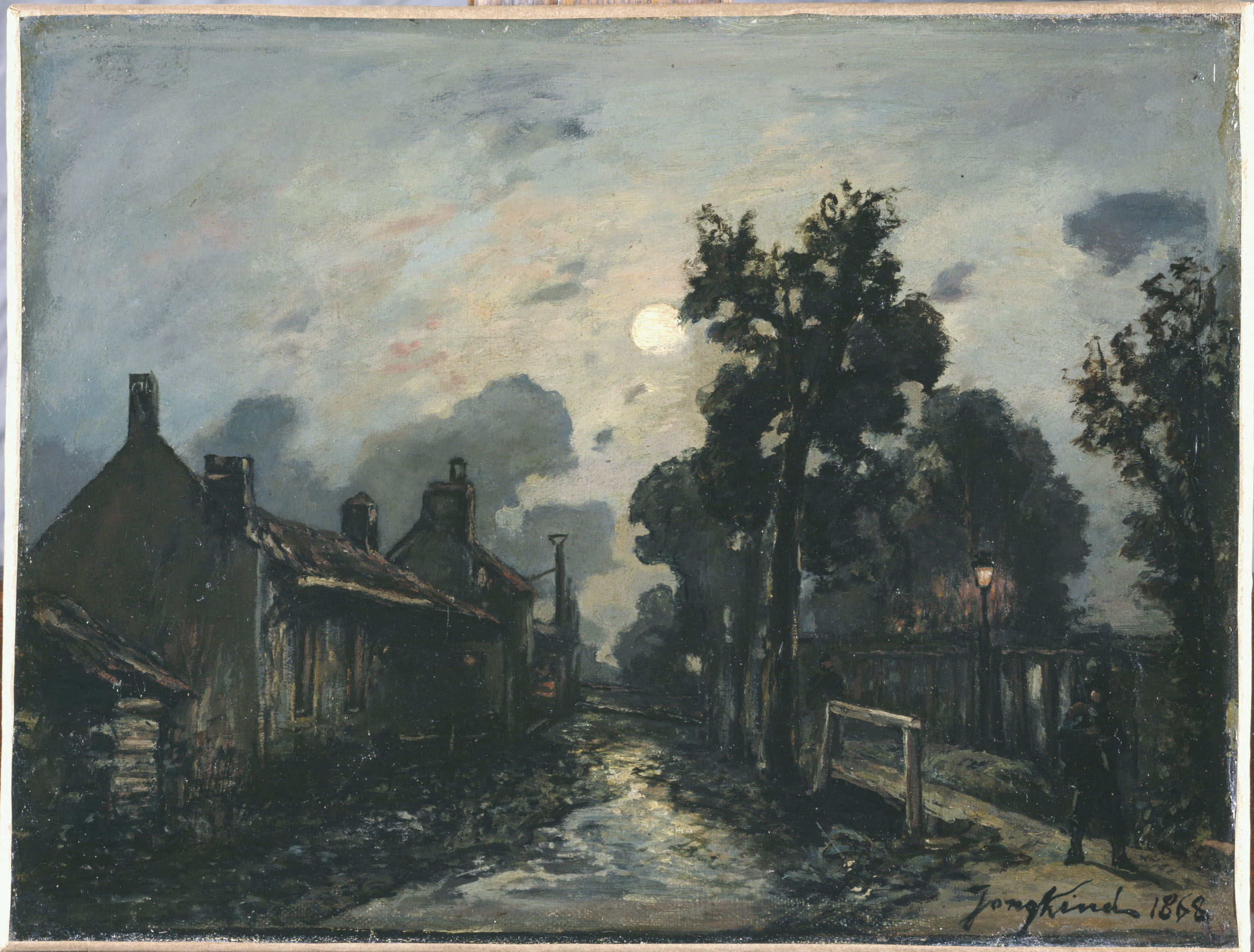 Johan Barthold Jongkind, Une rue à Delft, le soir
