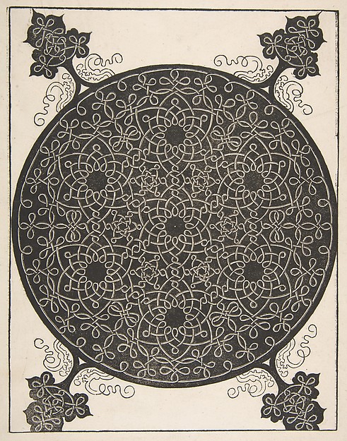 Albrecht Dürer, Embroidery Pattern with Seven Six-pointed Stars and Four Corner Pieces