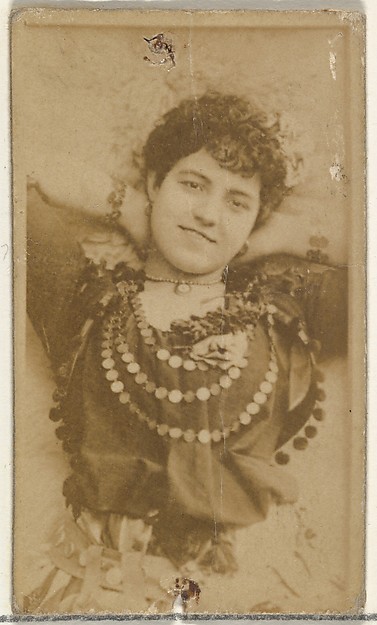 W. Duke, Sons & Co., [Actress wearing choker necklace], from the Actors and Actresses series (N145-8) issued by Duke Sons & Co. to promote Duke Cigarettes