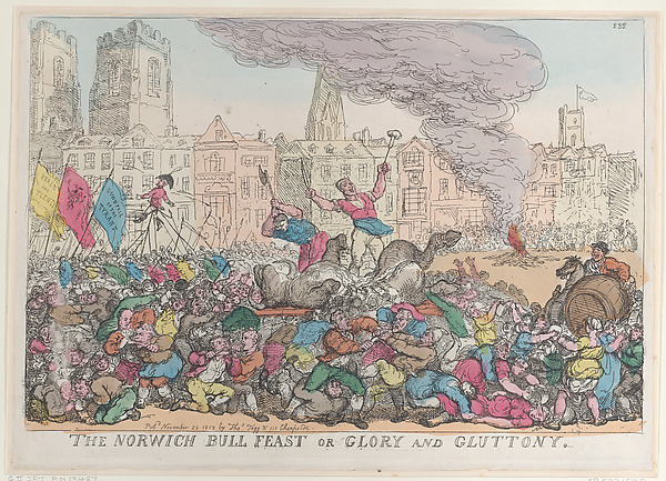 Thomas Rowlandson, The Norwich Bull Feast or Glory and Gluttony
