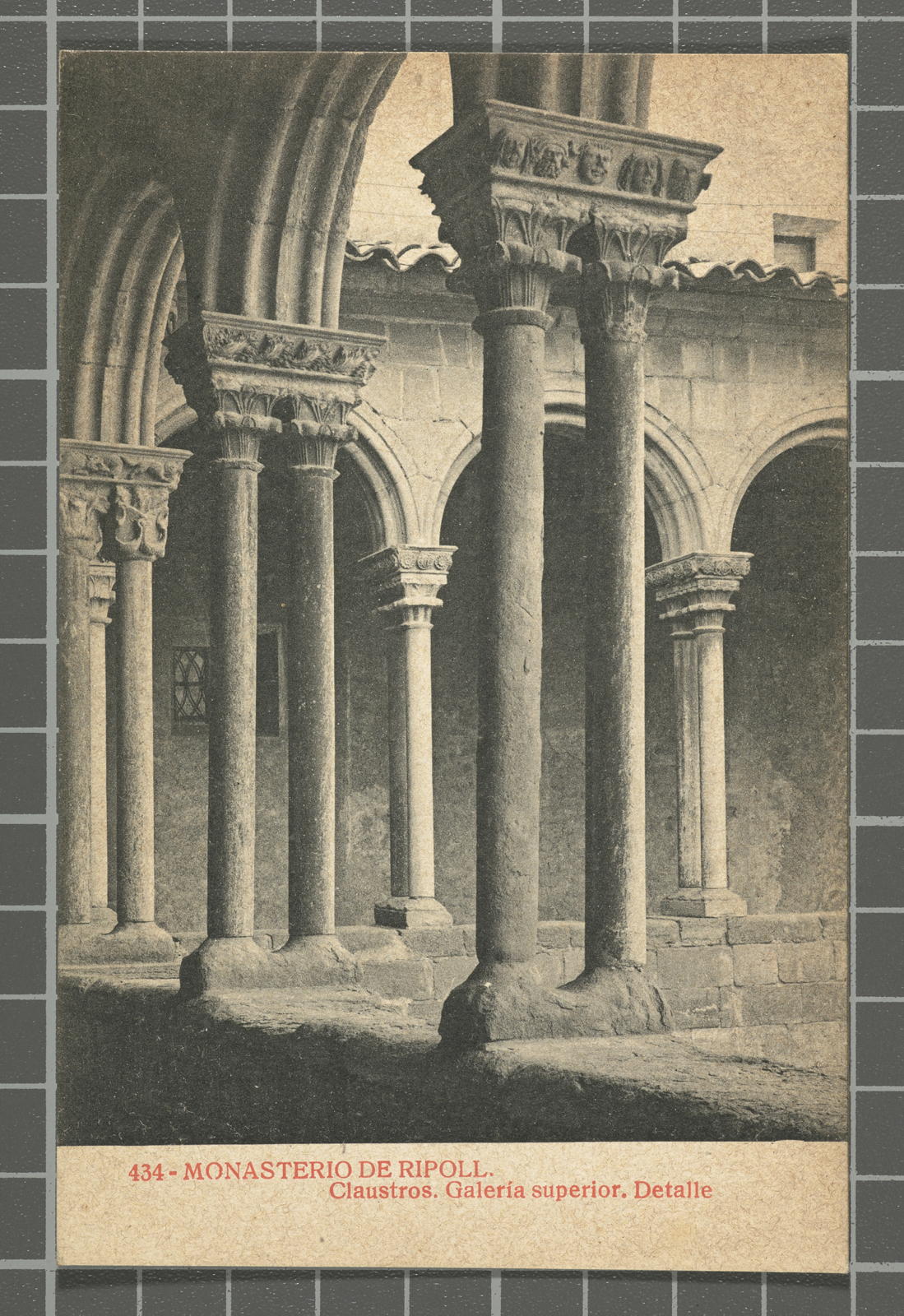 Desconegut, 434 - Monasterio de Ripoll. Claustros. Galería superior. Detalle