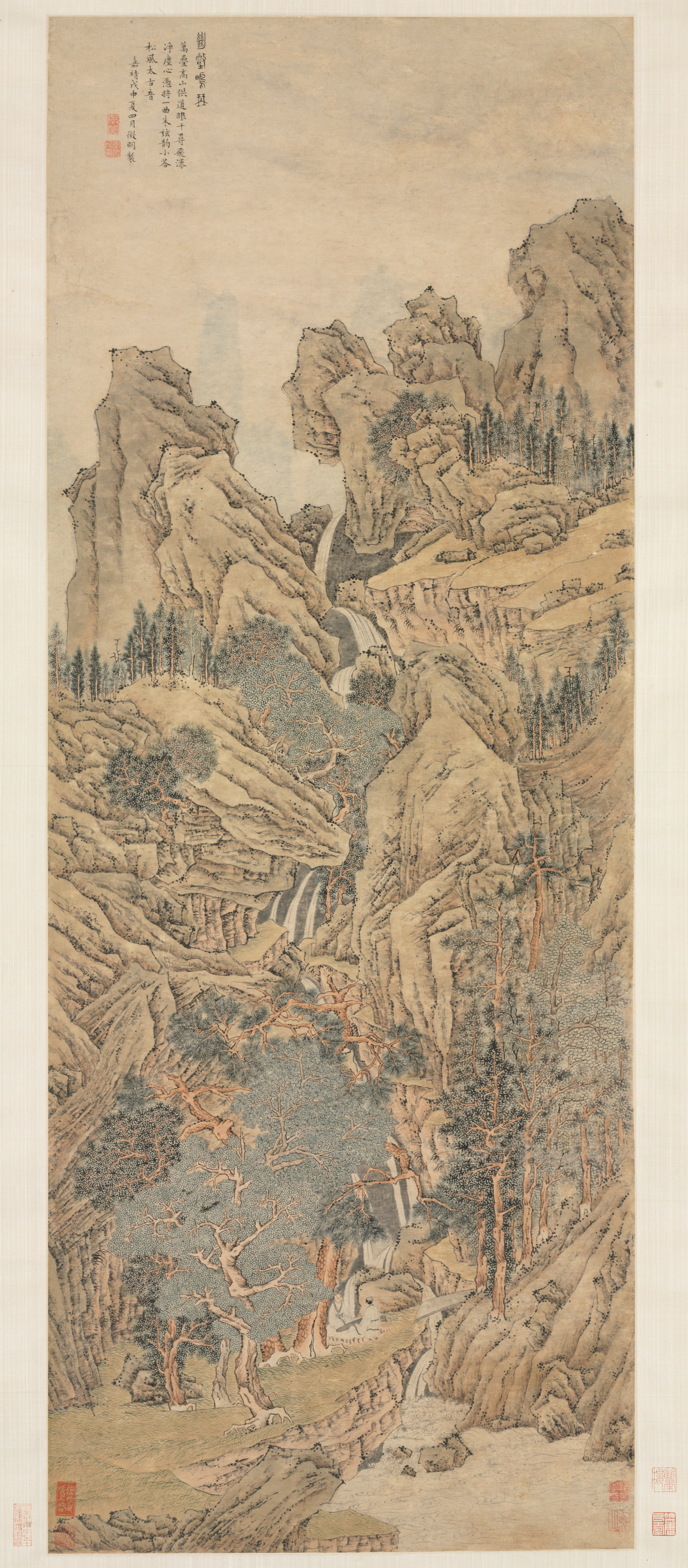 Wen Zhengming, Playing the Qin in a Secluded Valley