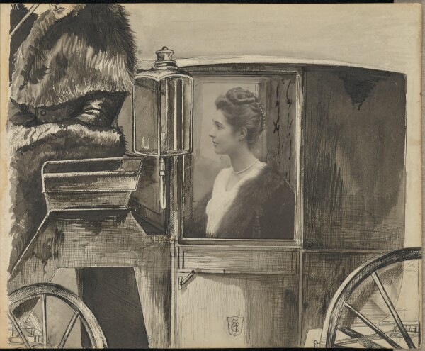 Unknown, [Woman in a carriage]
