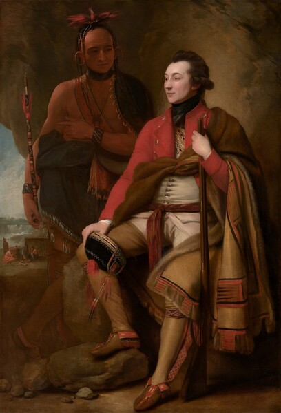 Benjamin West, Colonel Guy Johnson and Karonghyontye (Captain David Hill)