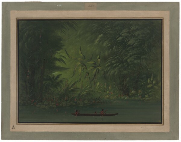 George Catlin, Entrance to a Lagoon, Shore of the Amazon