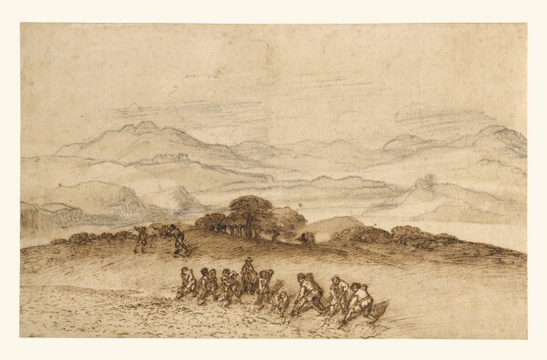 Claude Lorrain, Landscape in Latium with Farm Laborers