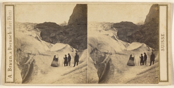 Adolphe Braun, Oberland Bernois. Groupe au glacier de Rosenlaui.