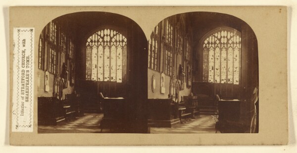 London Stereoscopic and Photographic Company, Interior of Stratford Church, with Shakspeare's Tomb.