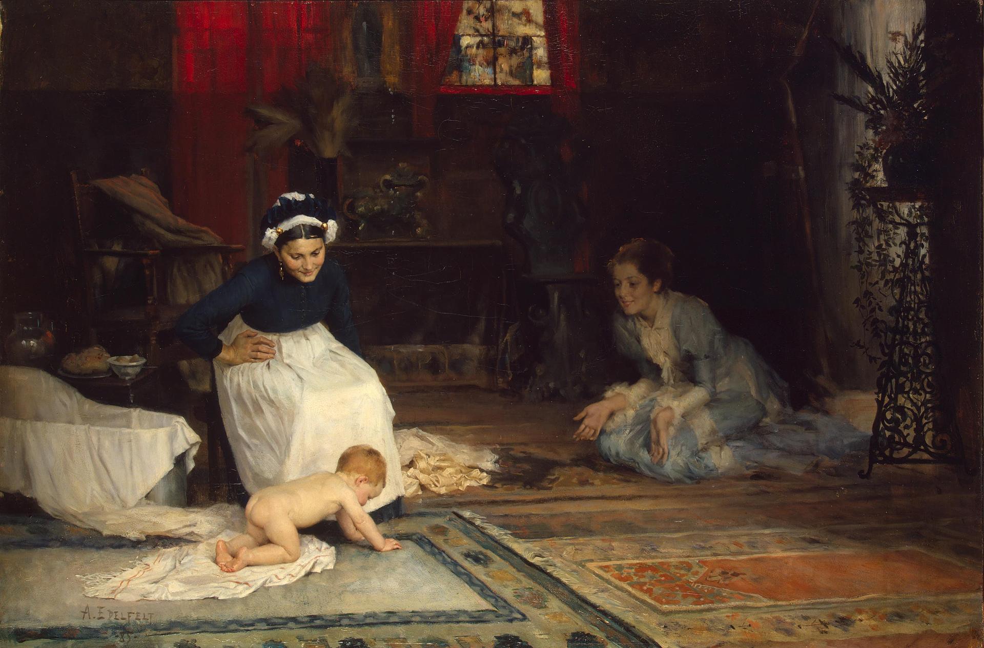 Albert Edelfelt, In the Nursery