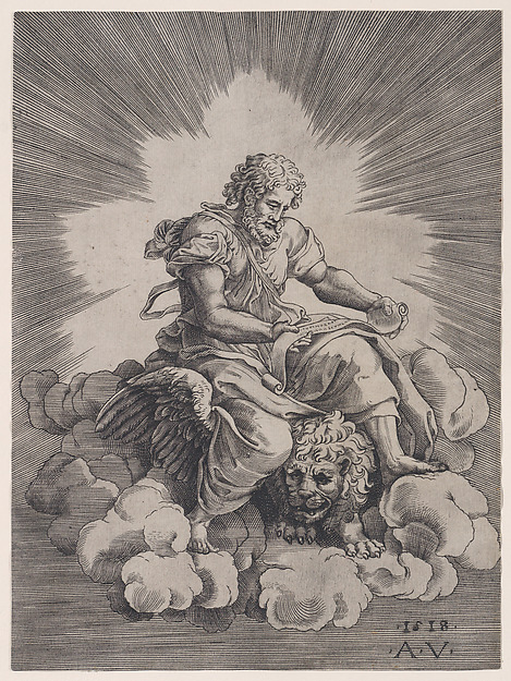 Agostino Veneziano (Agostino dei Musi), Saint Mark