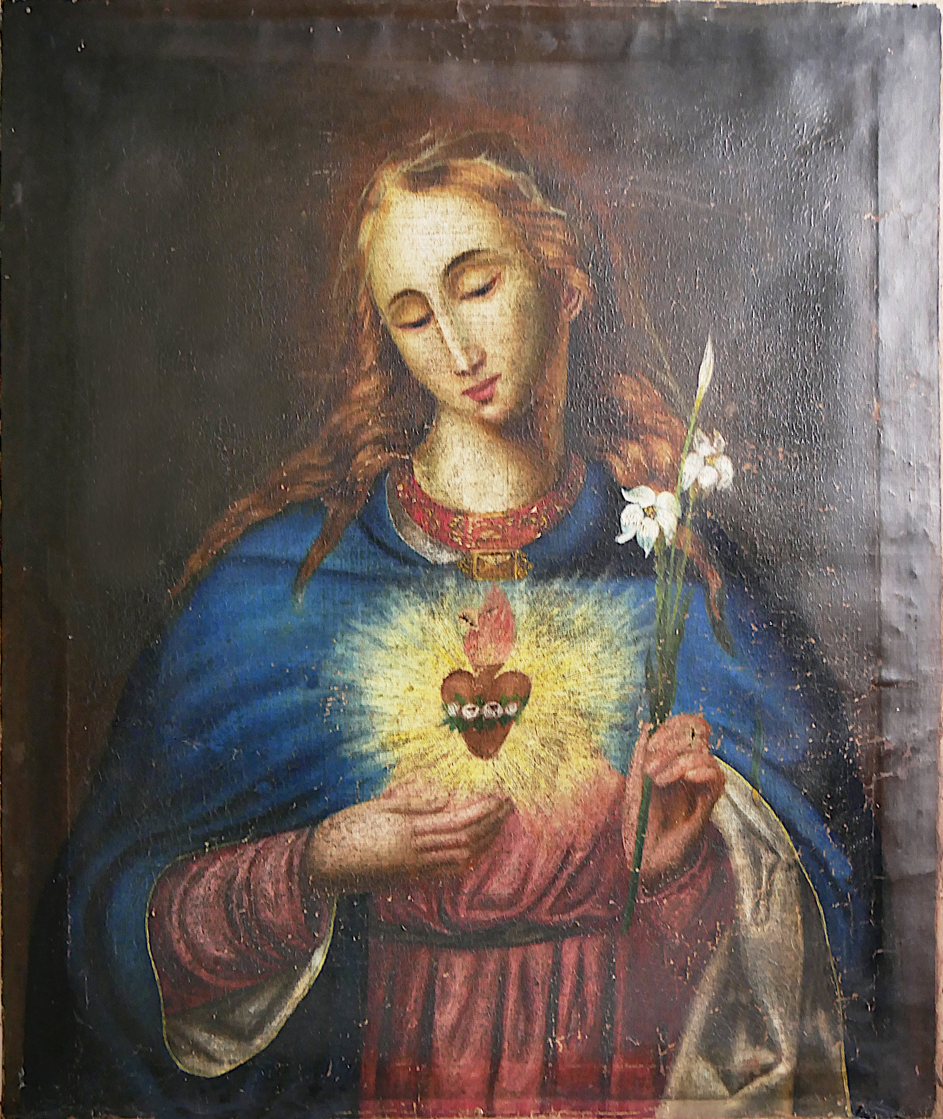 Unknown artist, Bild Unbeflecktes Herz Mariäs