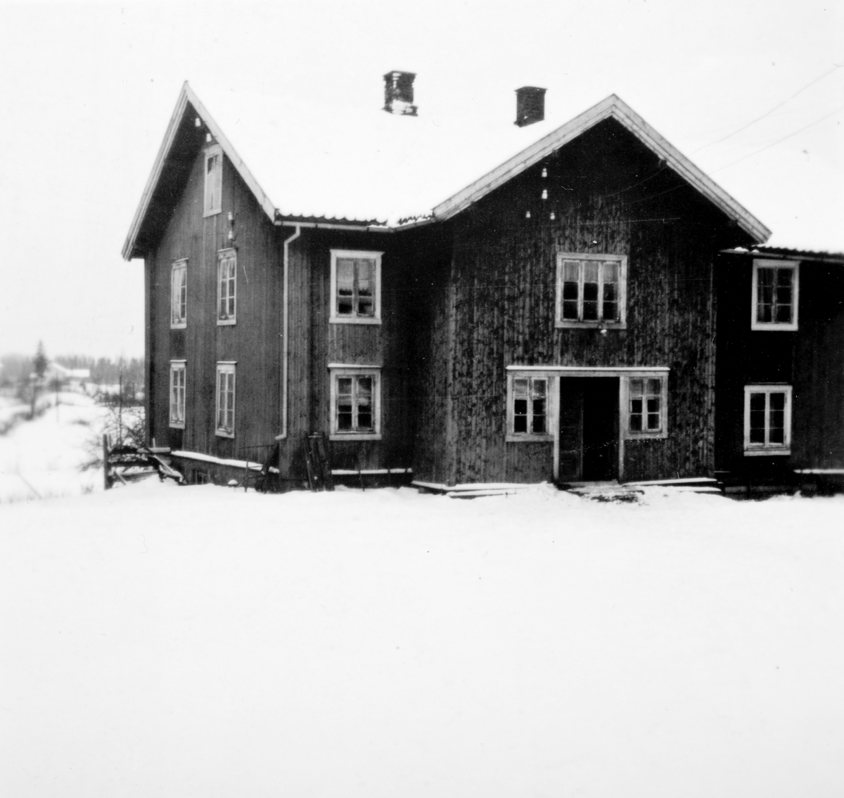 Ukjent, Nedre Slemsrud, Vang H. Hovedbygningen, eksteriør.