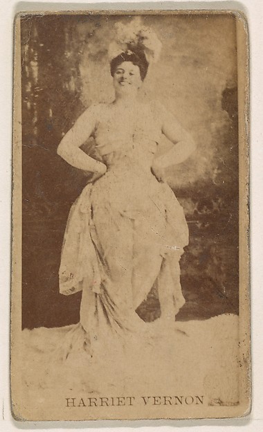 Kinney Brothers Tobacco Company, Harriet Vernon, from the Actresses series (N245) issued by Kinney Brothers to promote Sweet Caporal Cigarettes