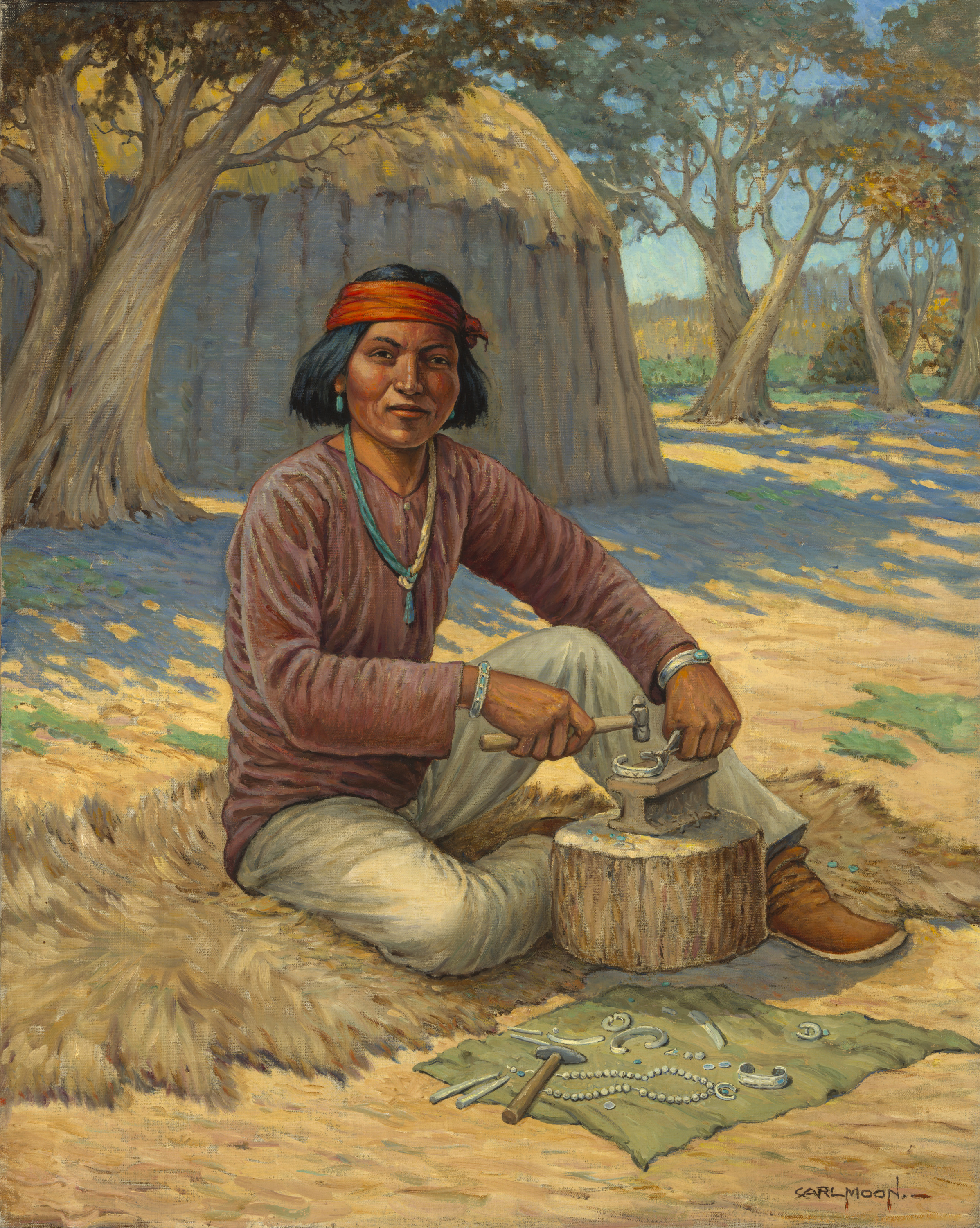 Carl Moon, Navajo Silversmith