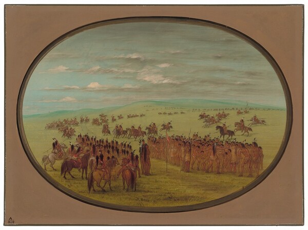 George Catlin, Horse Racing - Minatarrees