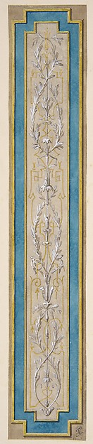 Jules-Edmond-Charles Lachaise, Design for a decorative panel painted in rococco style