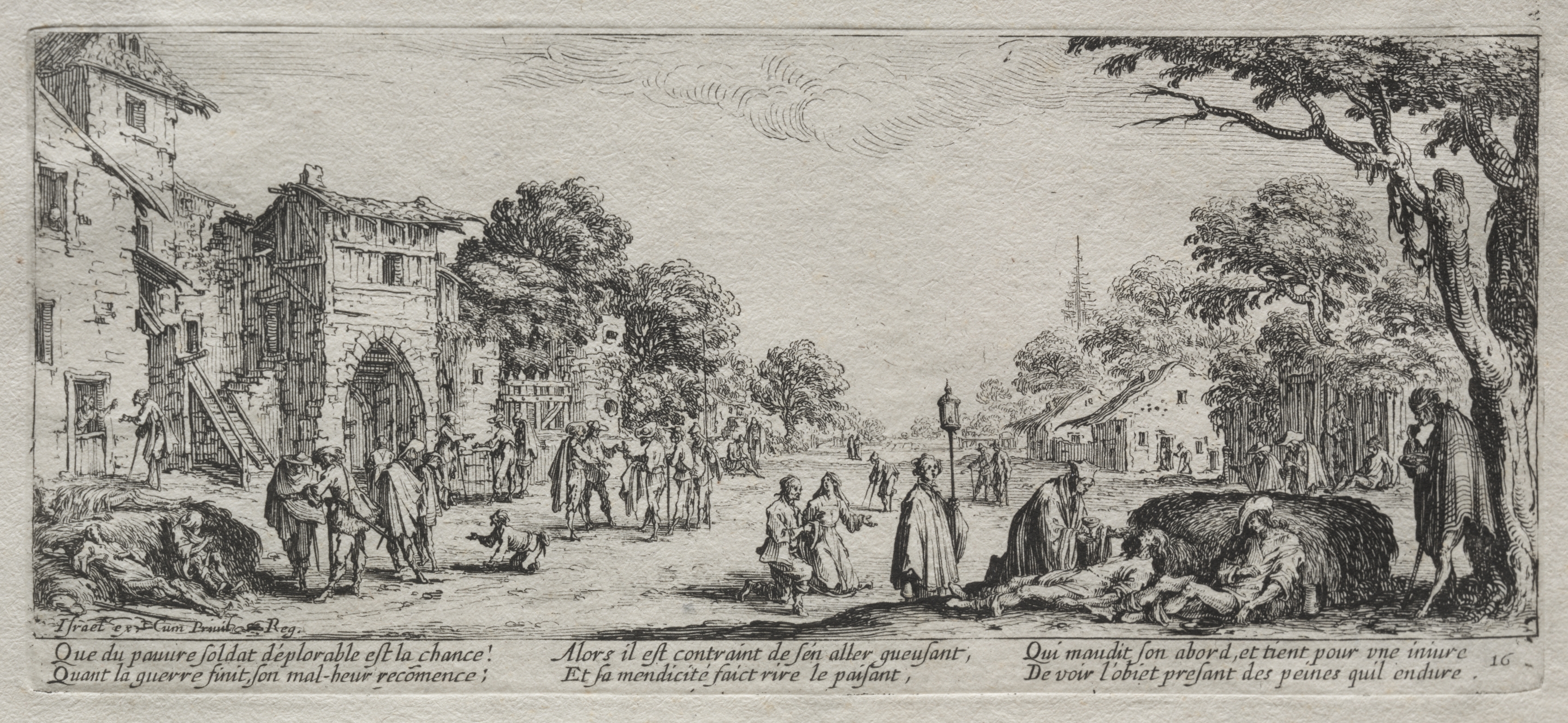 Jacques Callot, The Large Miseries of War:  The Beggars and the Dying