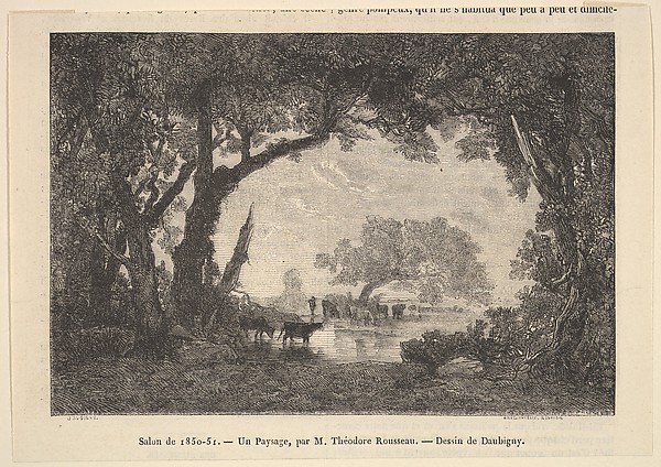Charles-François Daubigny, Salon de 1850-51; Un Paysage, par M. Théodore Rousseau