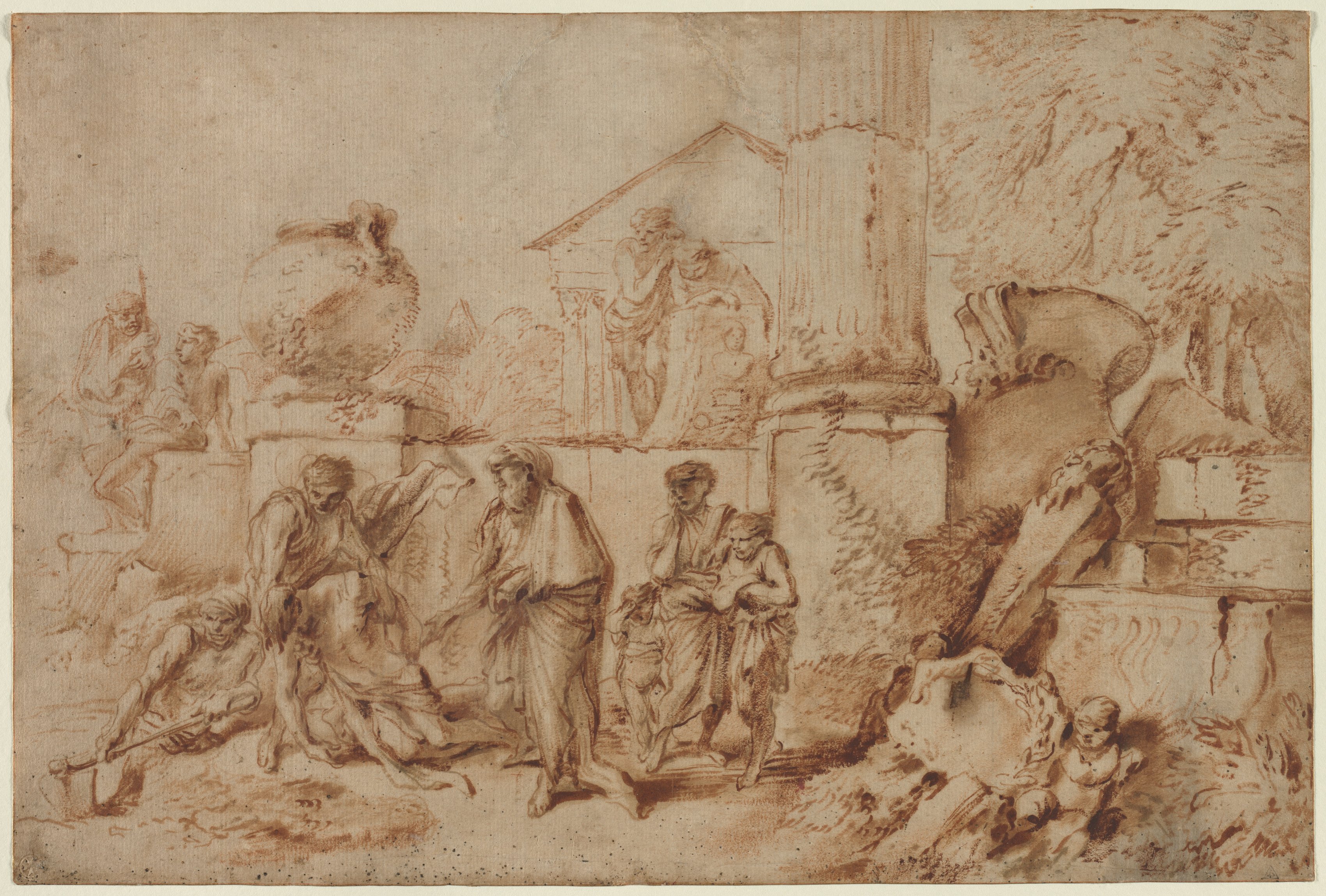 Giovanni Benedetto Castiglione, Tobit Burying the Dead
