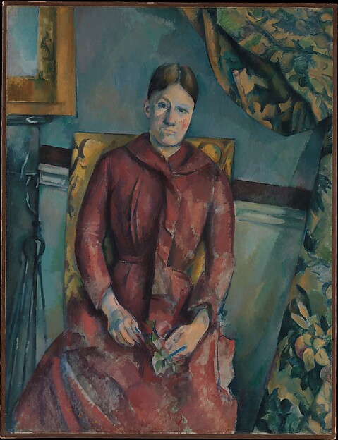 Paul Cézanne, Madame Cézanne (Hortense Fiquet, 1850–1922) in a Red Dress