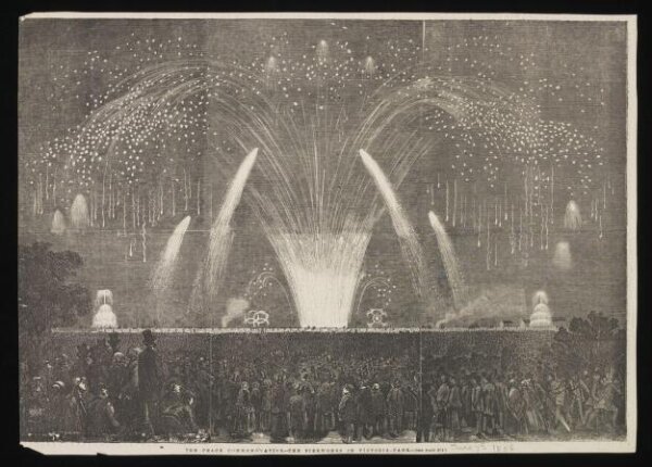 Unknown, The Peace Commemoration.--The Fireworks in Victoria Park