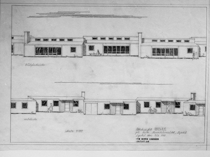 Alvar Clevfors, Text of the picture: “Lysekil. Drawing. For the City Architect. 1955.09”