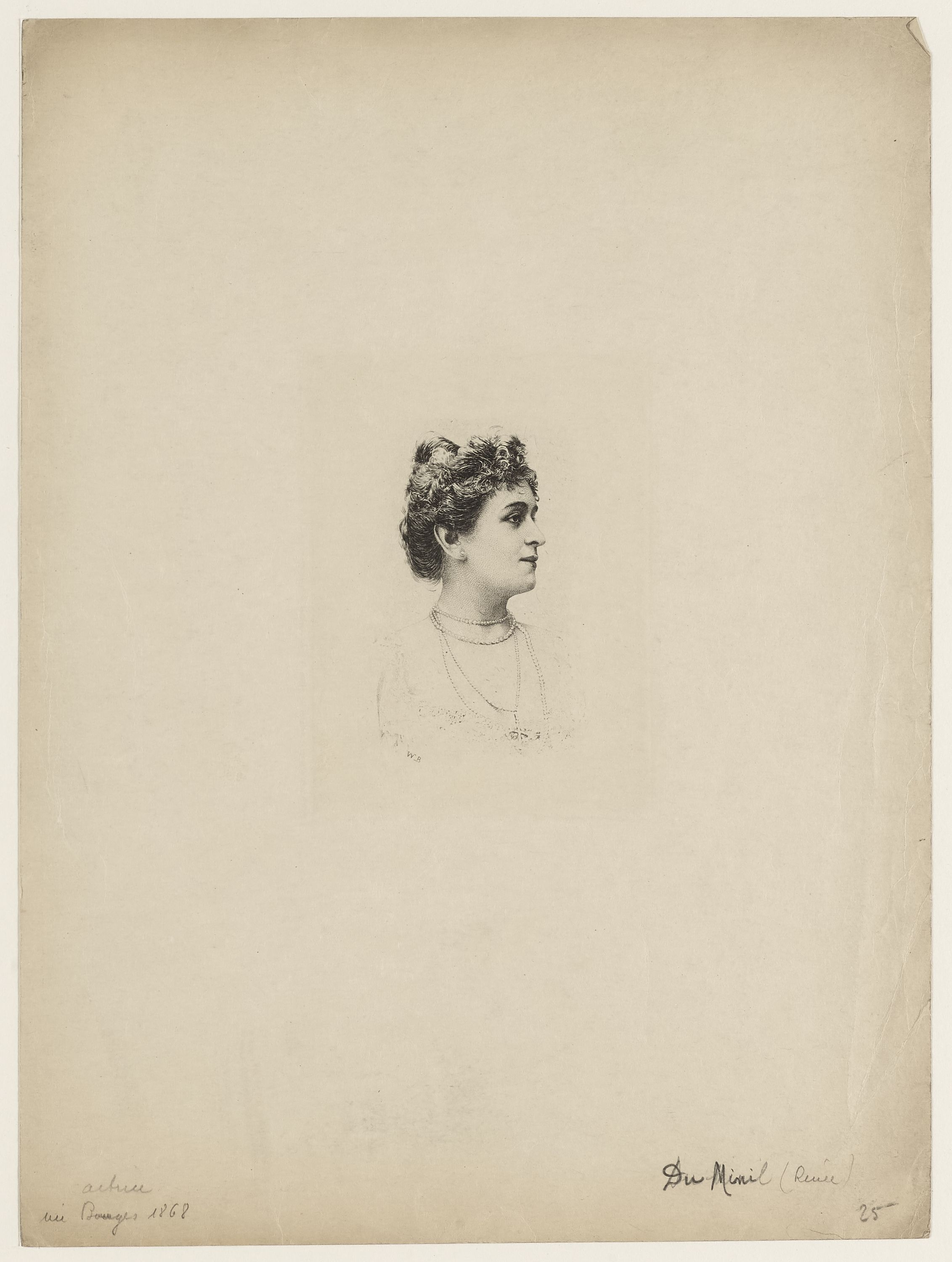 Inconnu, Portrait de Renée du Minil