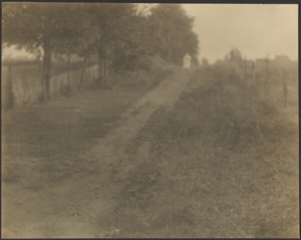 Louis Fleckenstein, [Landscape with White Figure Standing in Road]