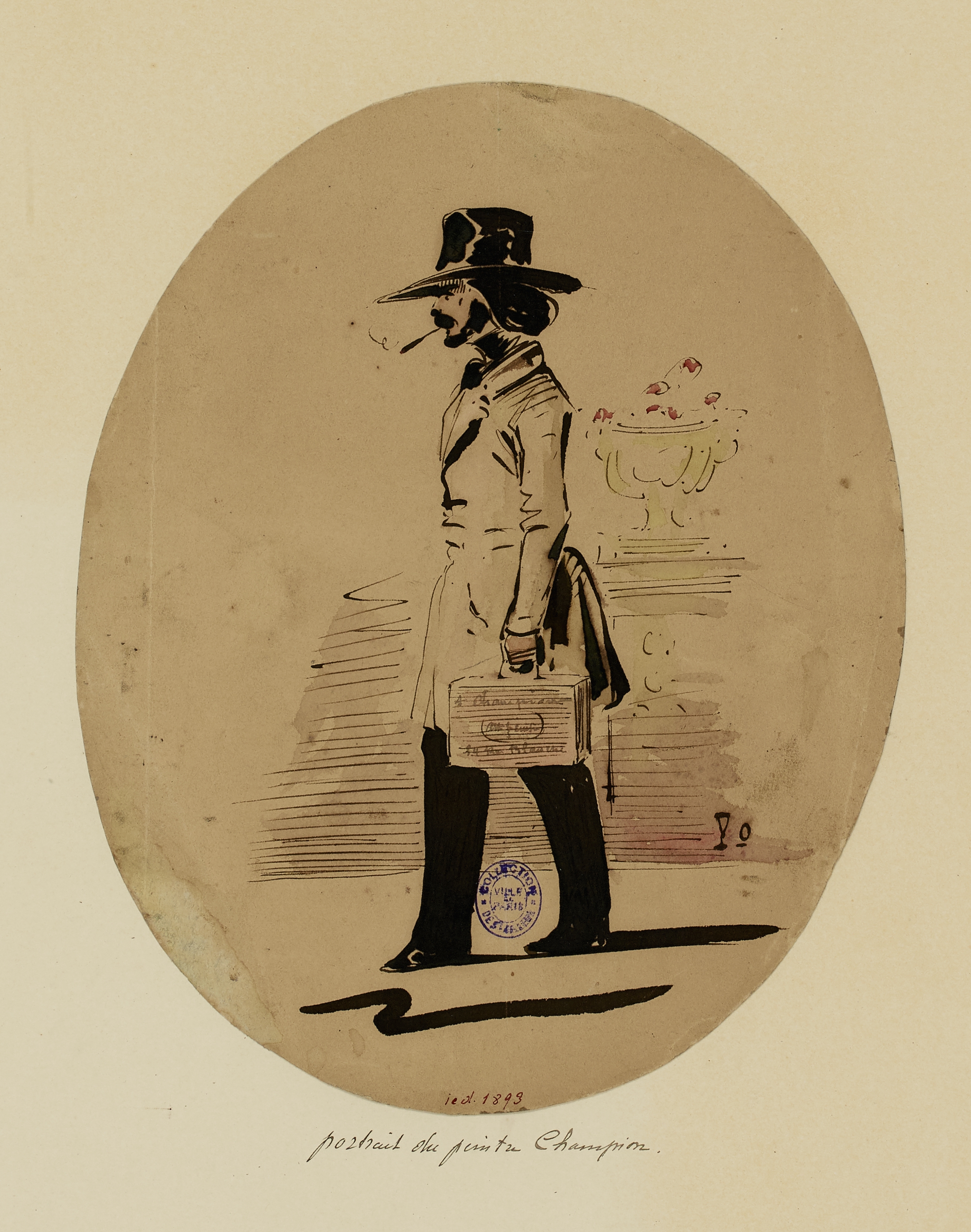 Alcide Joseph Lorentz, Charge du peintre Champion