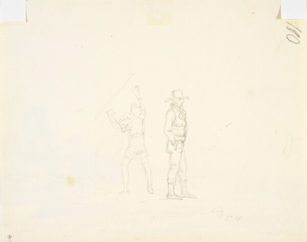 Martinus Rørbye, Blyantsrids af to fiskere