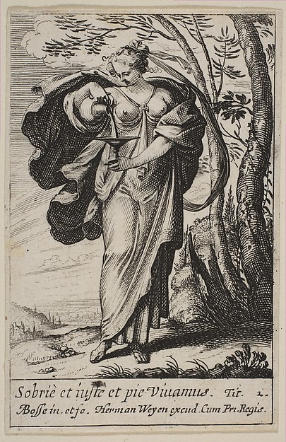 Abraham Bosse, Temperance, from "The Virtues" (Les Vertus)