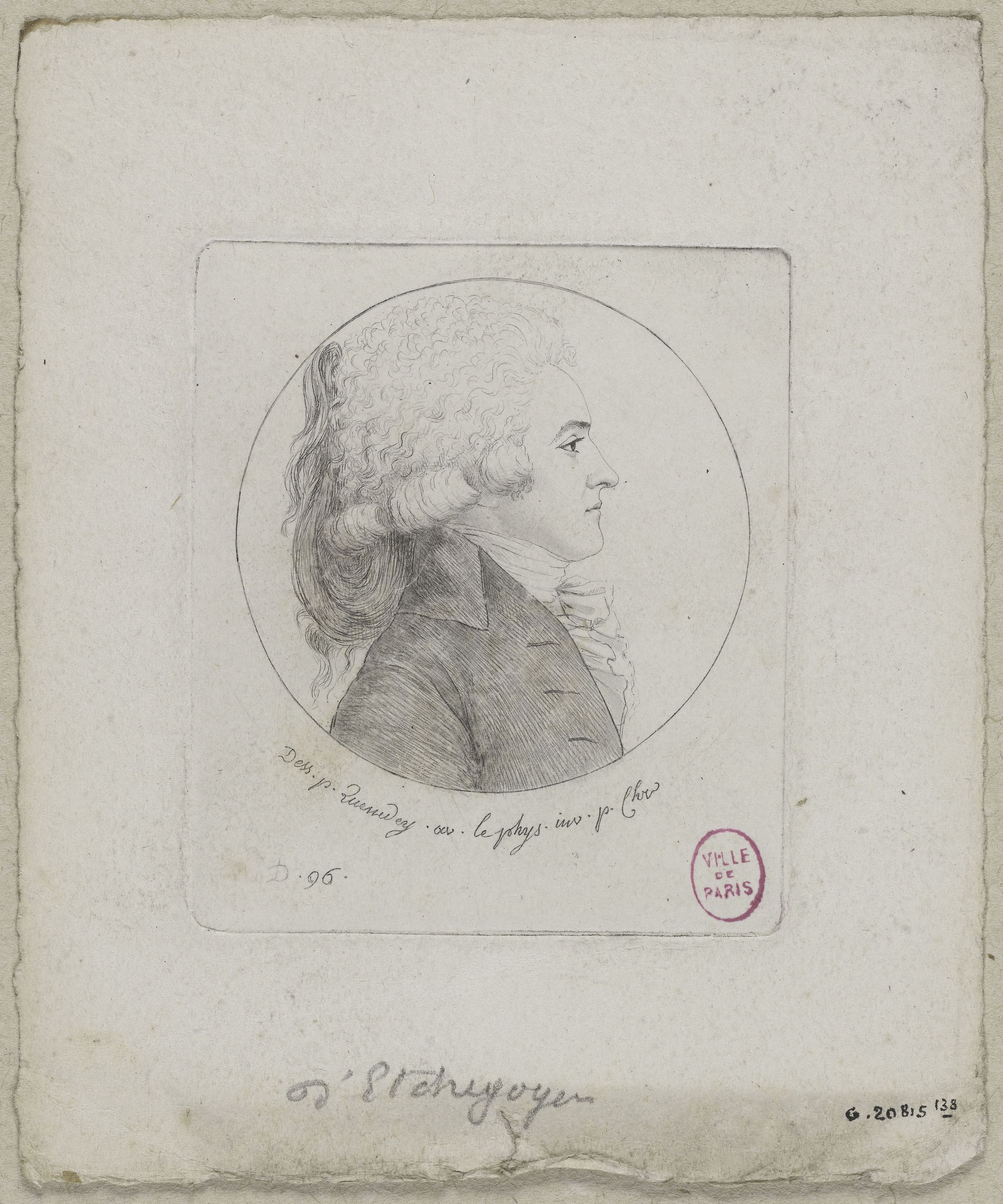 Edmé Quenedey, Portrait de Monsieur d'Etchegoyen