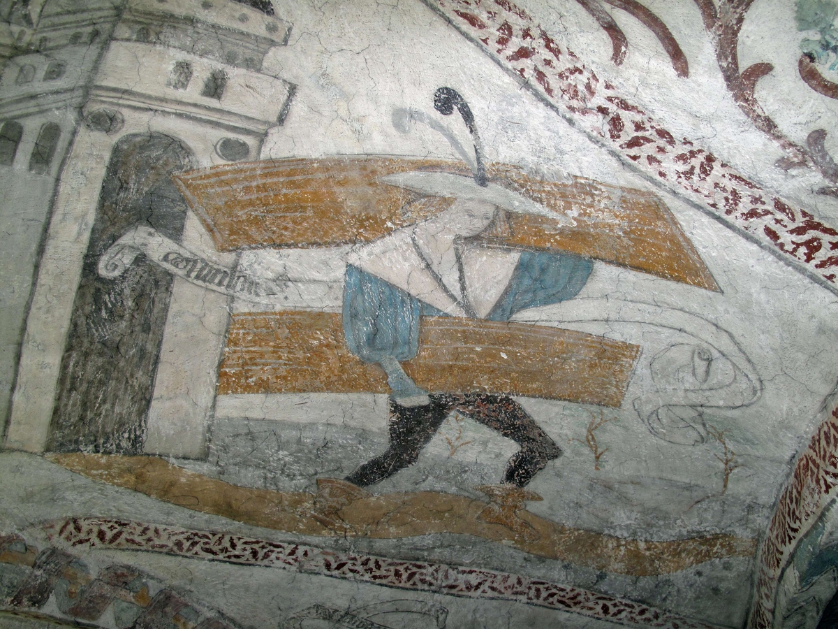 Johan Dellbeck, Rasbokils Church, Uppland 2008. Valve painting after preservation.