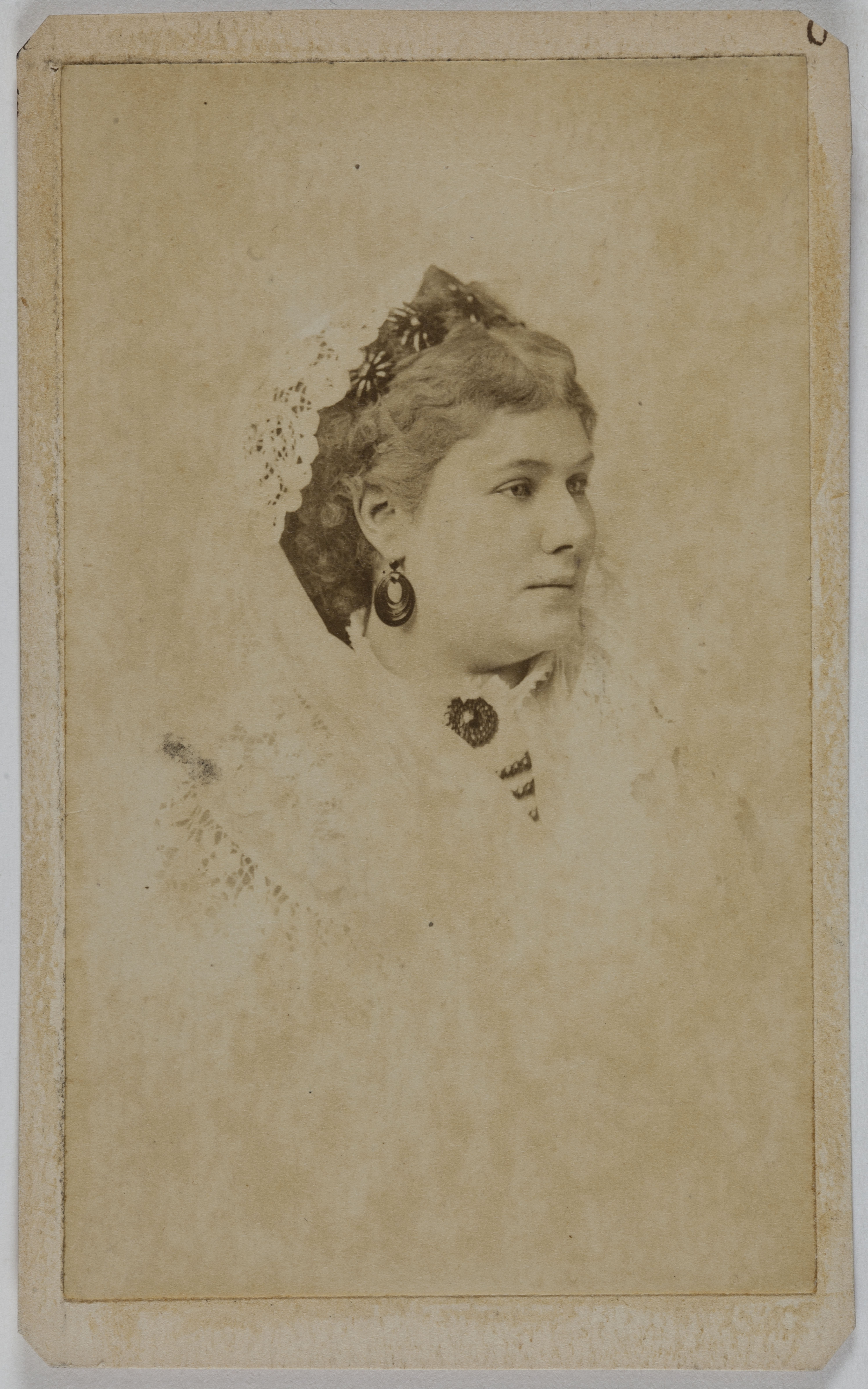 Anonyme, Portrait de Julia Baron (née Jenny Boudin), (vers 1836- ), (actrice)