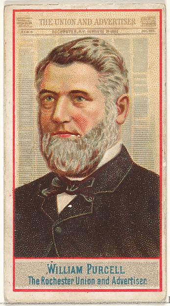 Allen & Ginter, William Purcell, The Rochester Union and Advertiser, from the American Editors series (N1) for Allen & Ginter Cigarettes Brands