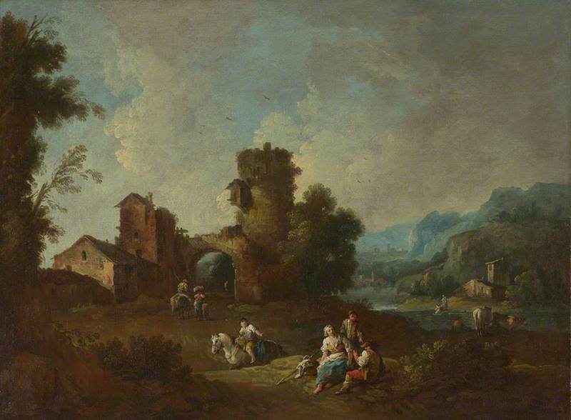 Giuseppe Zais, Landscape with a Ruined Tower