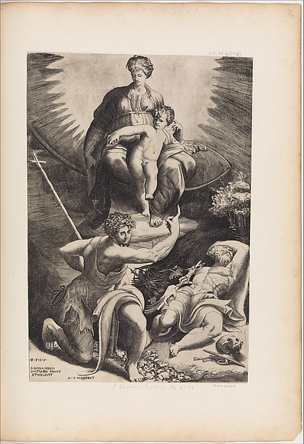Giulio Bonasone, The Vision of St. Jerome