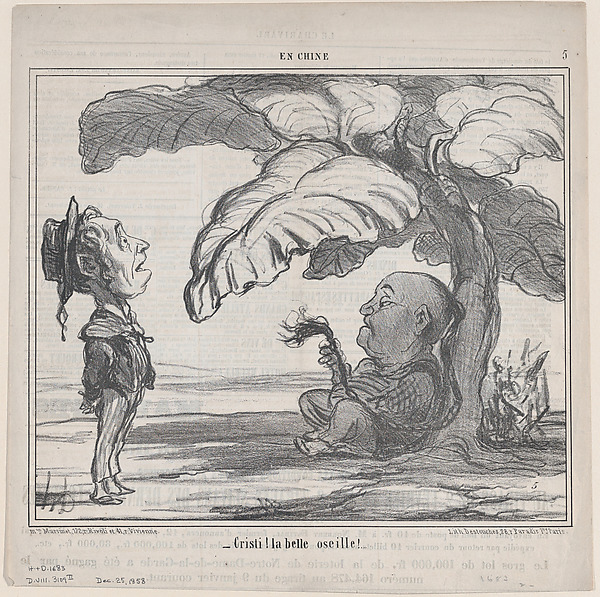 Honoré Daumier, Cristi! la belle oseille!, from "En Chine"
