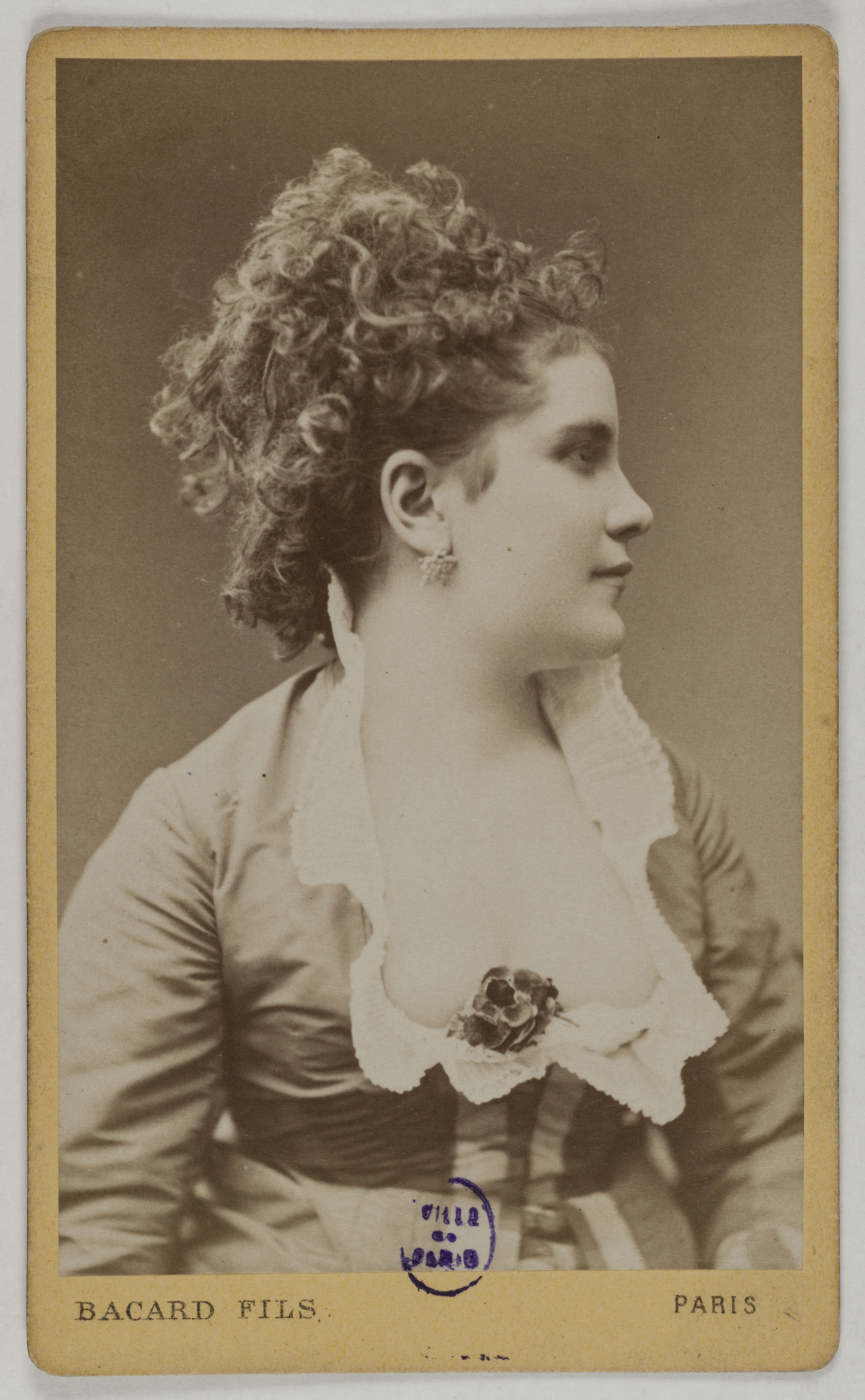 Bacard Fils, Portrait de Derville Blanche (ou d'Herville), (actrice)