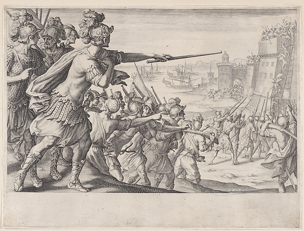 Jacques Callot, Prise de la Ville de Bone (Capture of the City of Bonne), from "La Vie de Ferdinand Ier de Médicis série appelée aussi Les Batailles des Médicis" (The Life of Ferdinand I de'Medici also called The Medici Battles)