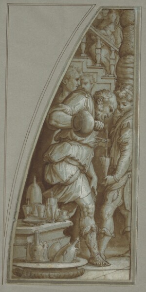 Giorgio Vasari, Bearded Man Filling a Glass