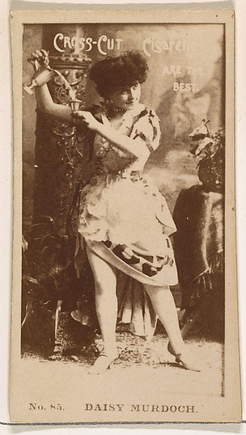 W. Duke, Sons & Co., Card Number 85, Daisy Murdoch, from the Actors and Actresses series (N145-2) issued by Duke Sons & Co. to promote Cross Cut Cigarettes
