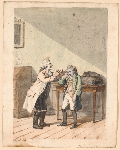 Jens Juel, En scene af P.A. Heibergs "De Vonner og de Vanner".