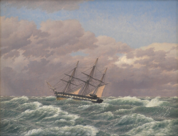 C.W. Eckersberg, Korvetten "Galathea" i en storm i Nordsøen