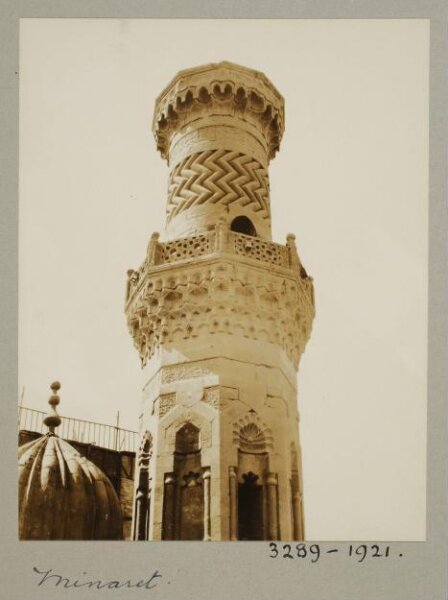K.A.C. Creswell, Minaret of the mosque of Mamluk Amir Aydumur al-Bahlawan (Baydar), Cairo