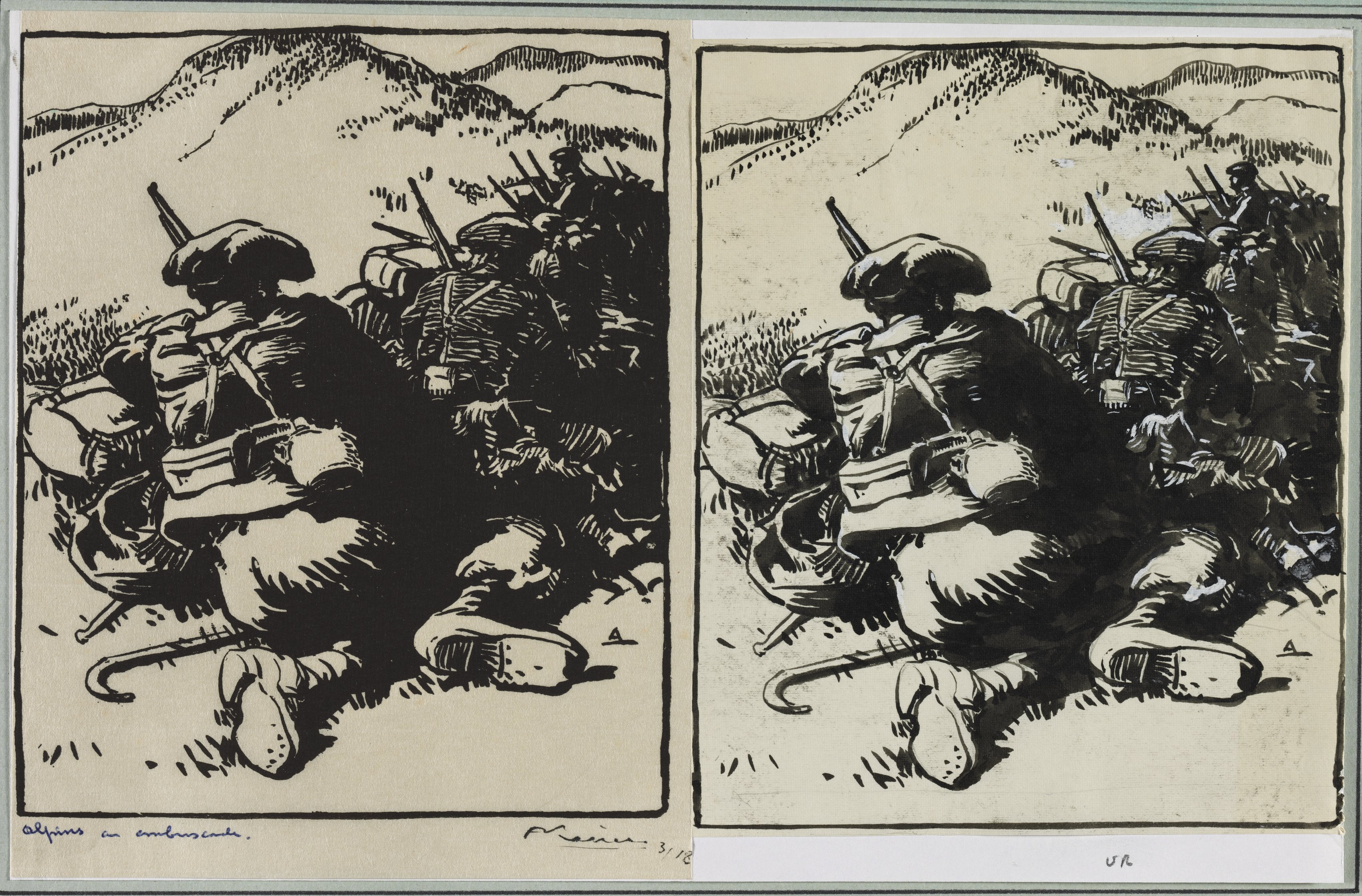 Auguste Louis Lepère, Alpins en ambuscade