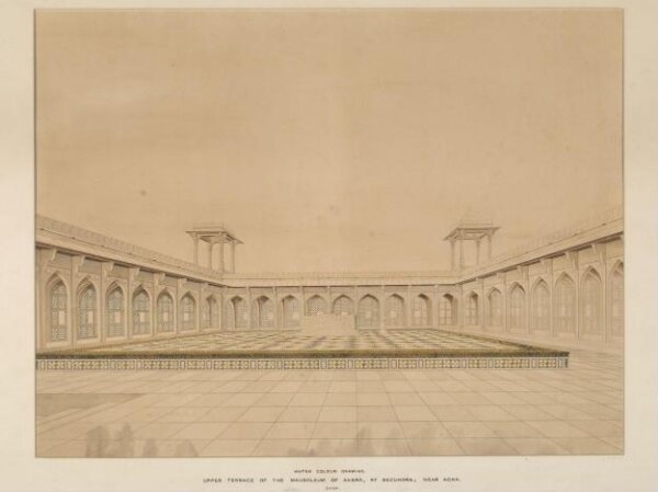 Unknown, Upper terrace of the Mausolum of Akbar, Sikandra.
