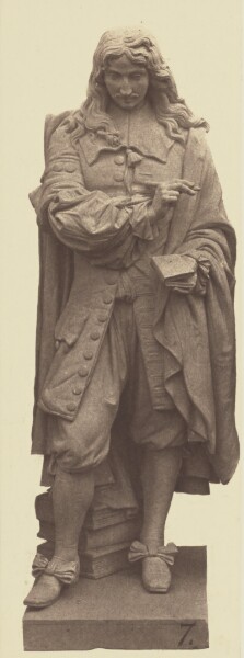 Édouard Baldus, ["La Rochefoucauld", Statue by Noël Jules Girard, Decoration of the Louvre, Paris]